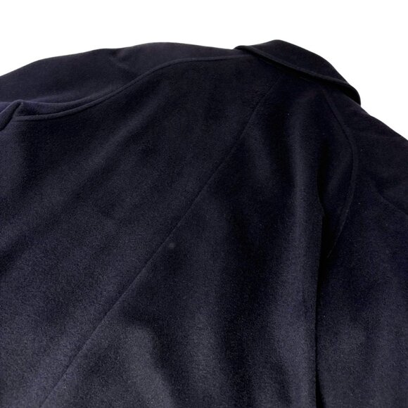 CHANEL Vinatage 95A CC Logo Button Coat Jacket #38 Cashmere Dark Blue [106350] - Picture 6 of 12